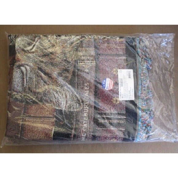 New Cat Frederick the Literate Woven Cotton Afghan Gift Throw Blanket Wysocki - Picture 2 of 2